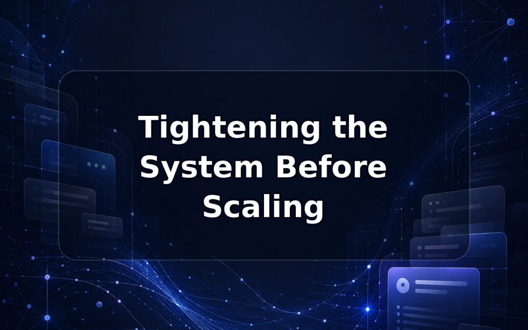 Tightening the System Before Scaling