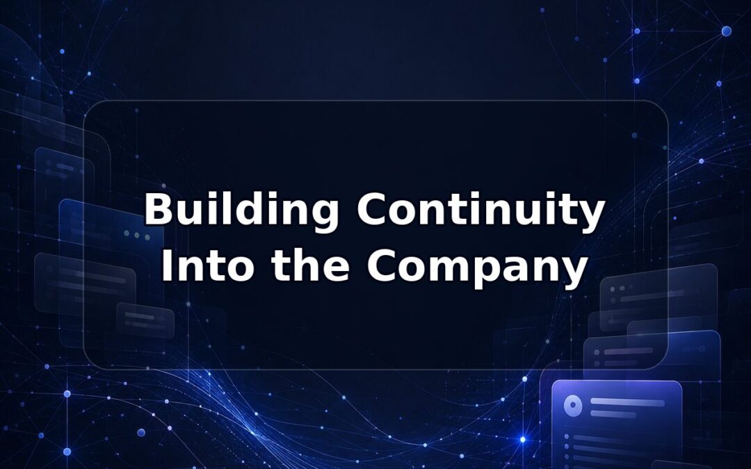 Building Continuity Into the Company