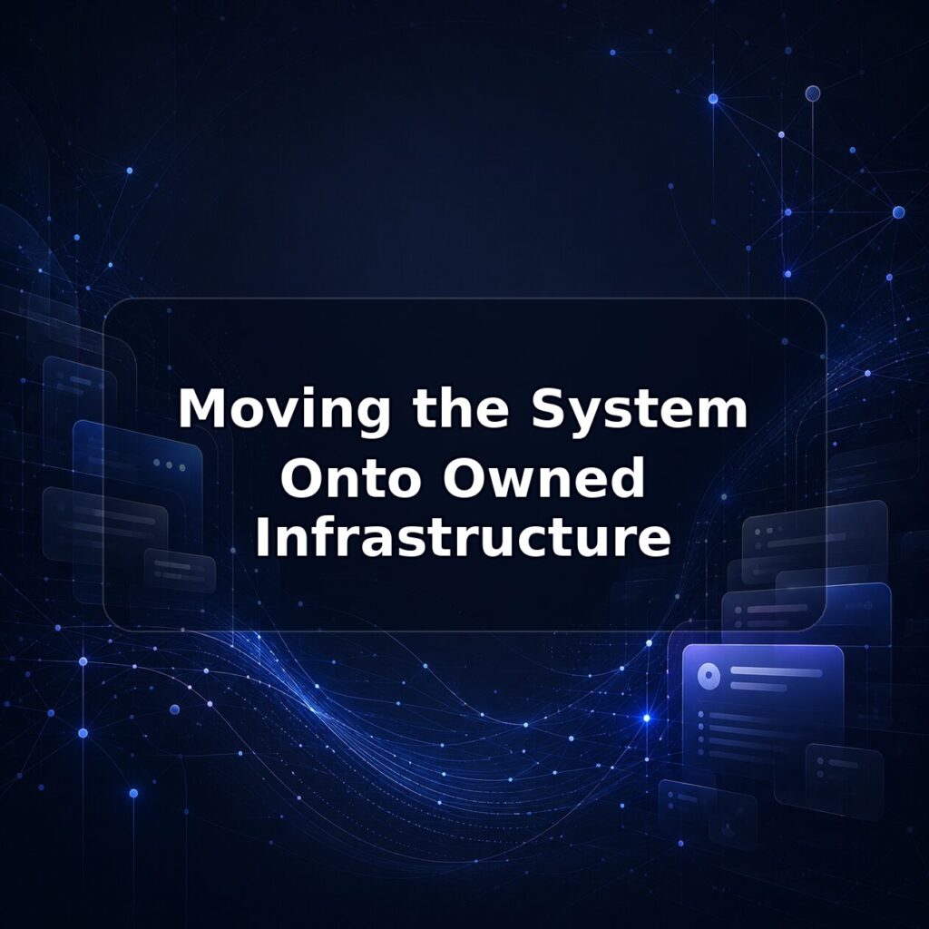 Moving the System Onto Owned Infrastructure — Lucy build note featured image