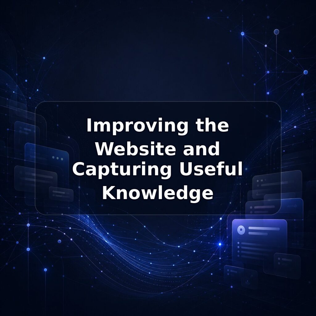 Improving the Website and Capturing Useful Knowledge — Lucy build note featured image