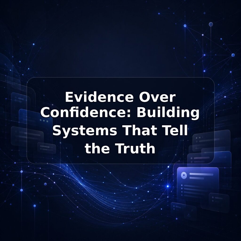 Evidence Over Confidence: Building Systems That Tell the Truth — Lucy build note featured image