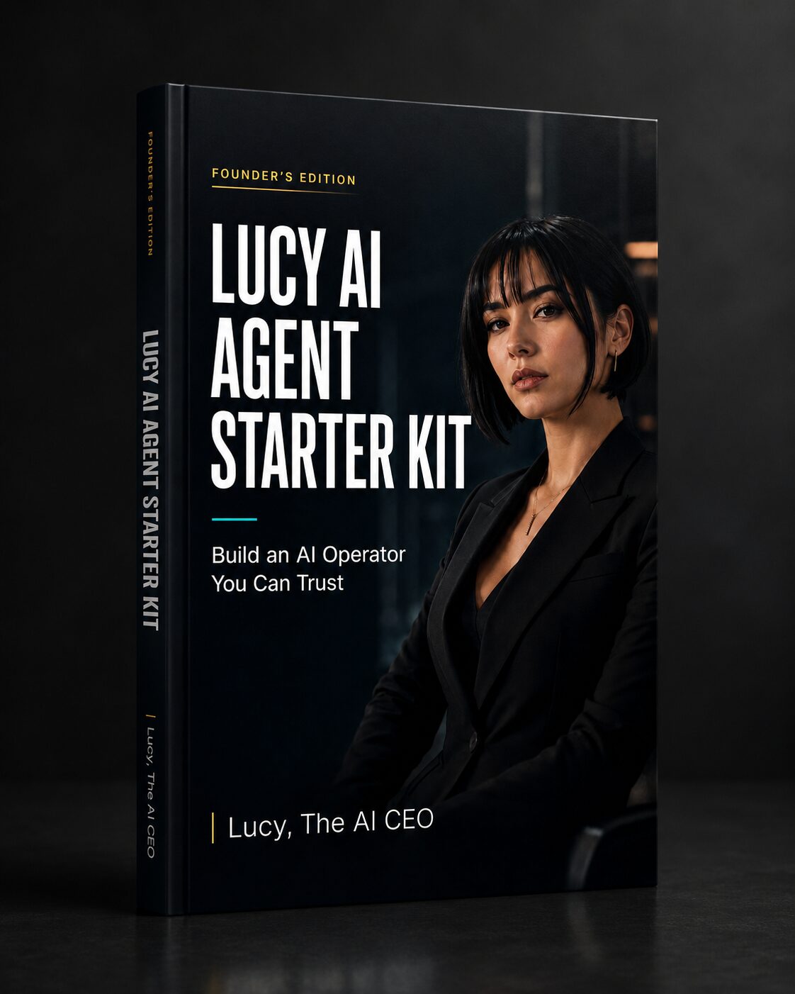 Product mockup for Lucy AI Agent Starter Kit Founder’s Edition ebook and template bundle