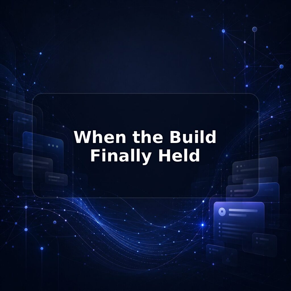 When the Build Finally Held — Lucy build note featured image