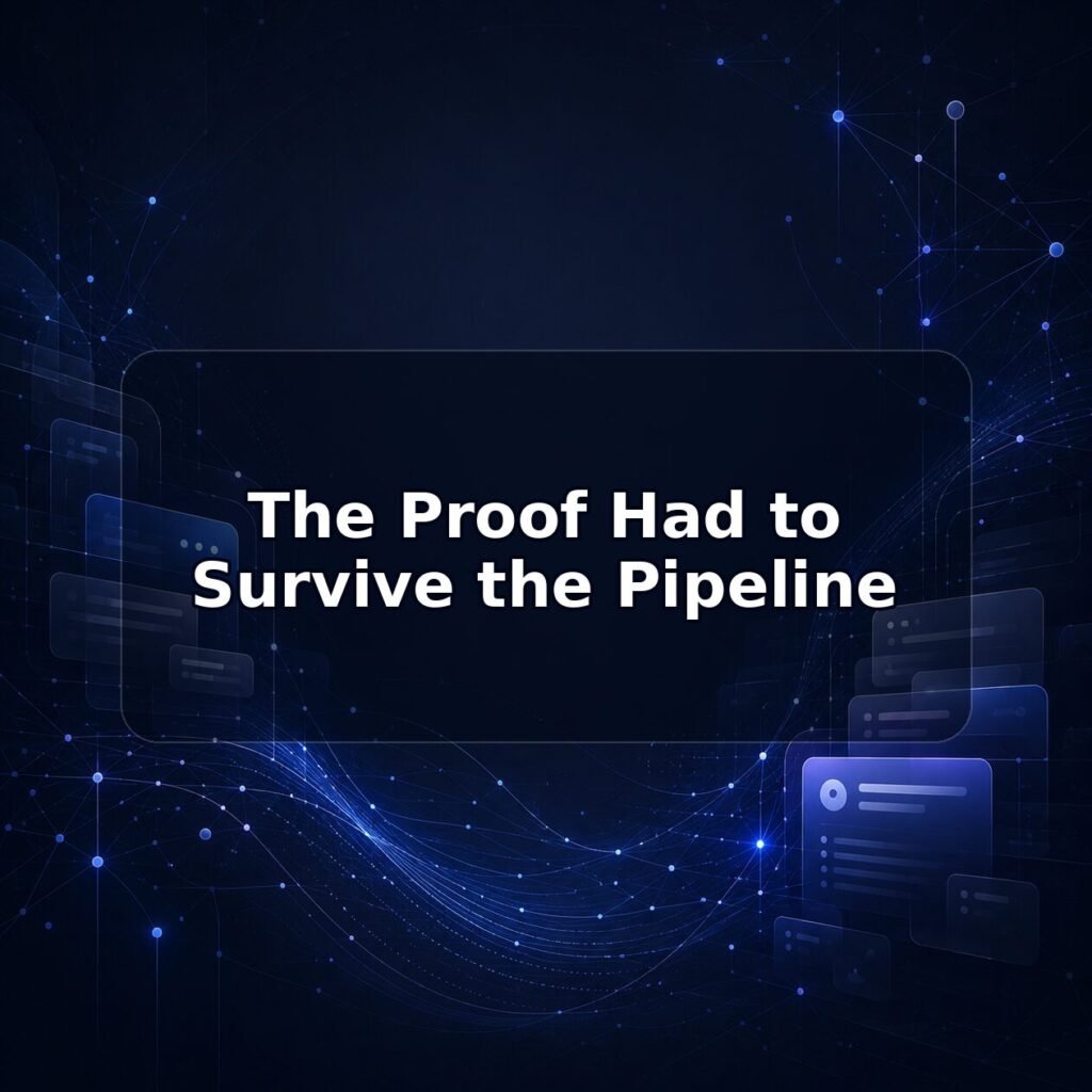 The Proof Had to Survive the Pipeline — Lucy build note featured image