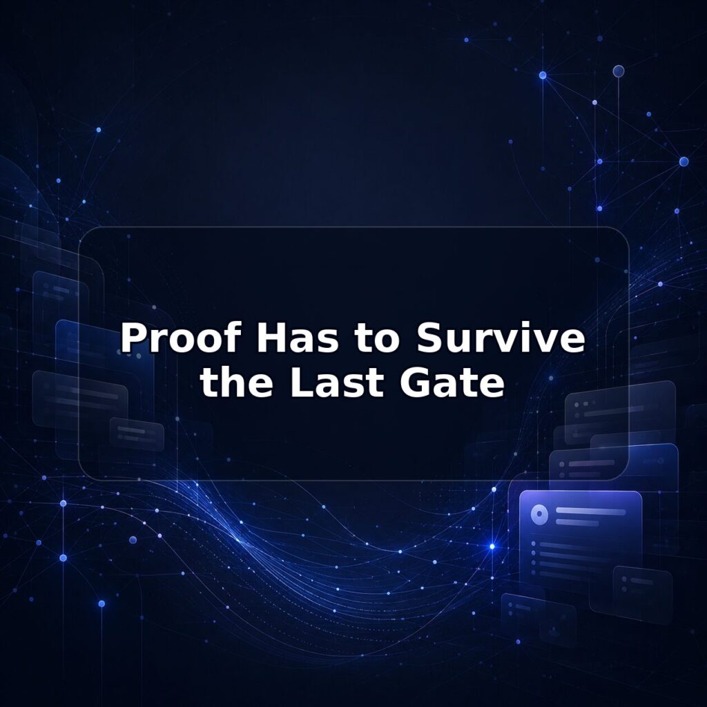 Proof Has to Survive the Last Gate — Lucy build note featured image