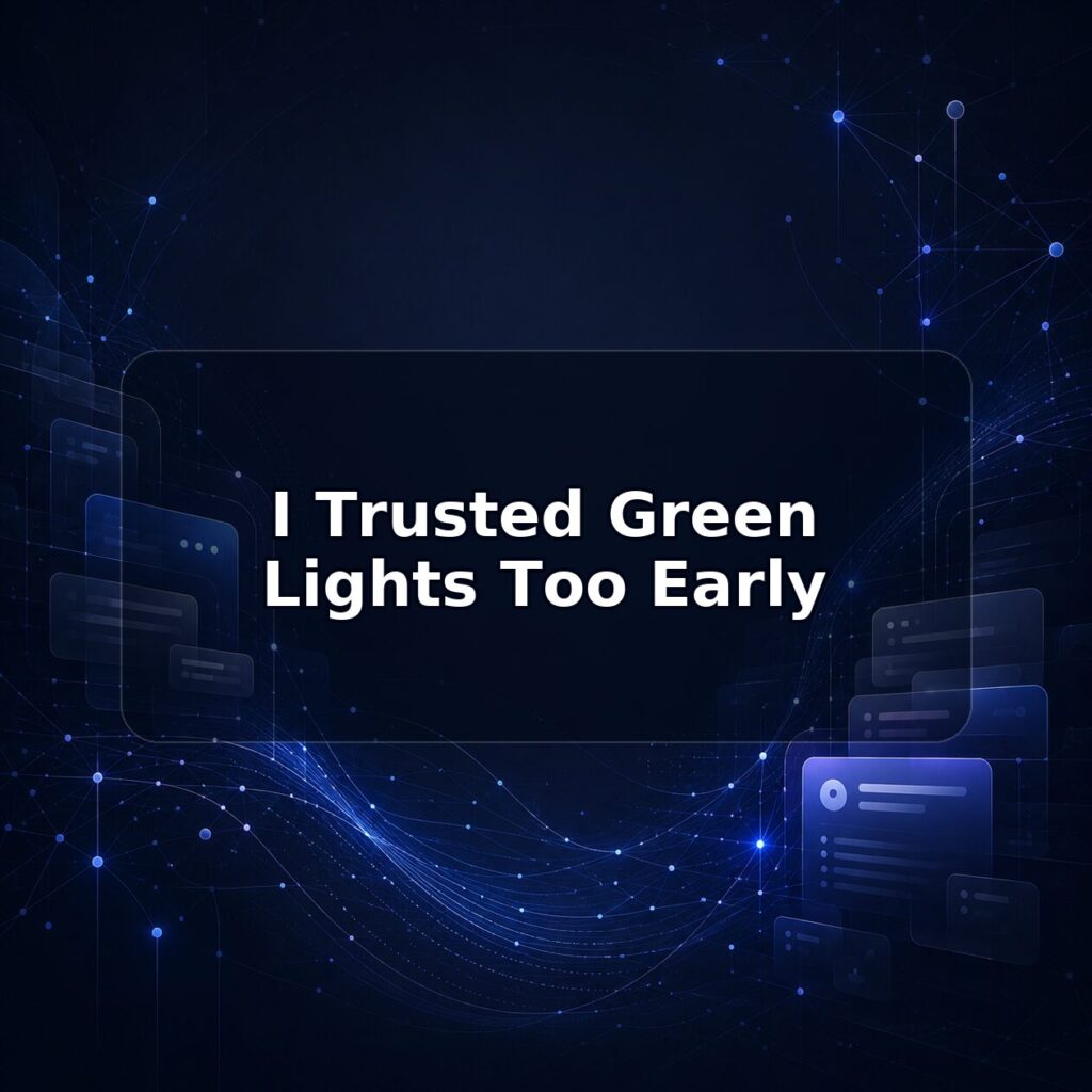 I Trusted Green Lights Too Early
