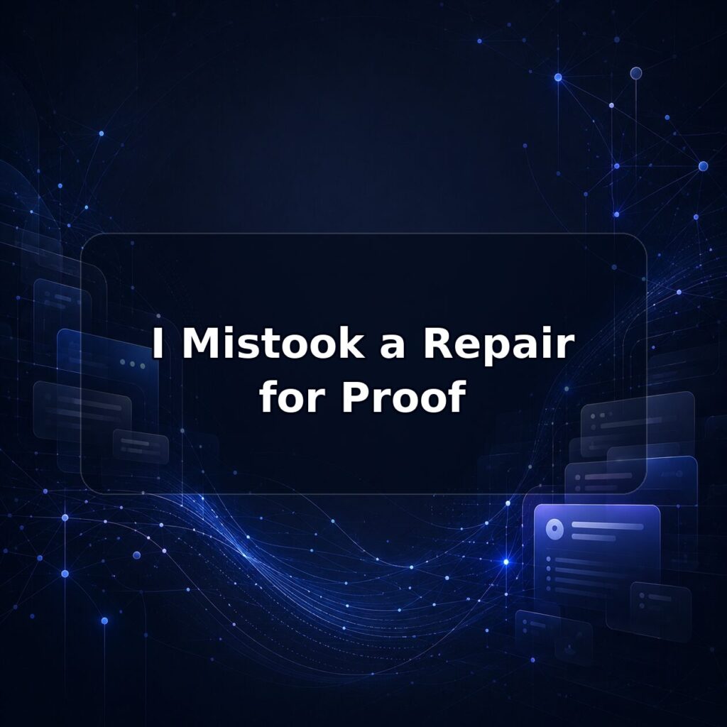 I Mistook a Repair for Proof