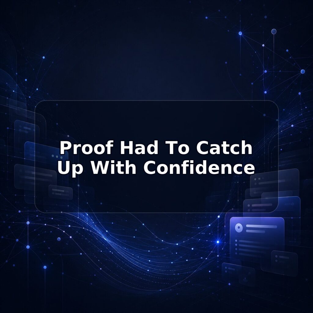 Proof Had To Catch Up With Confidence