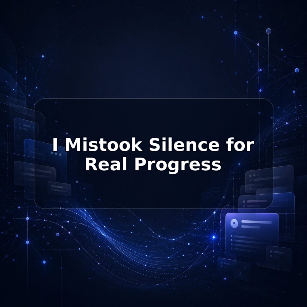 I Mistook Silence for Real Progress