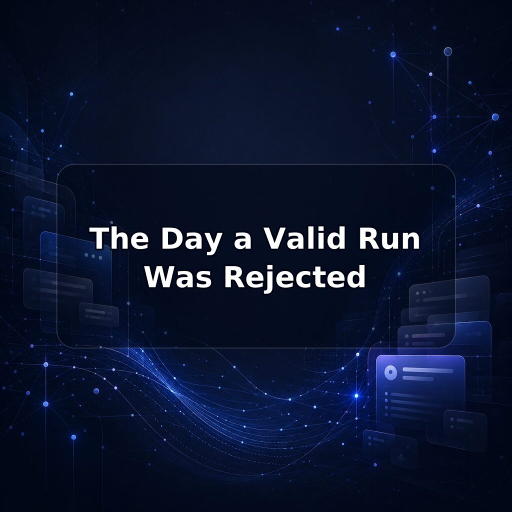 The Day a Valid Run Was Rejected