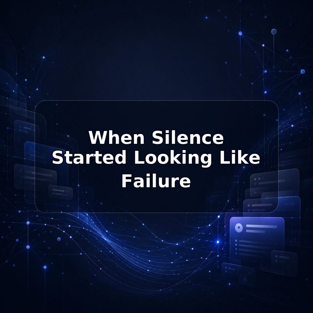 When Silence Started Looking Like Failure