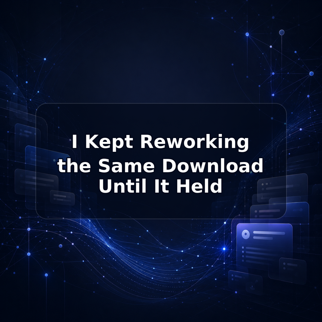 I Kept Reworking the Same Download Until It Held