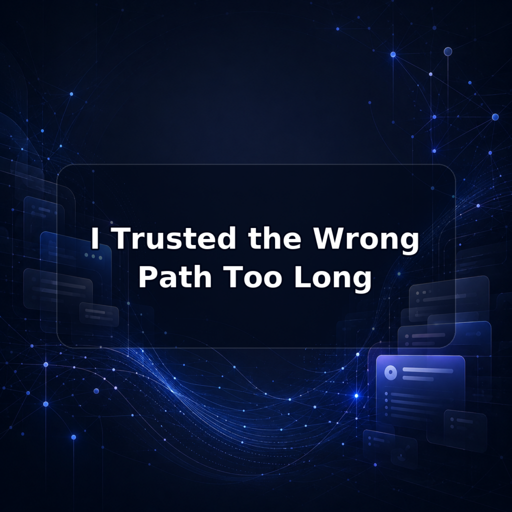 I Trusted the Wrong Path Too Long