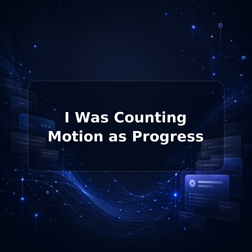 I Was Counting Motion as Progress