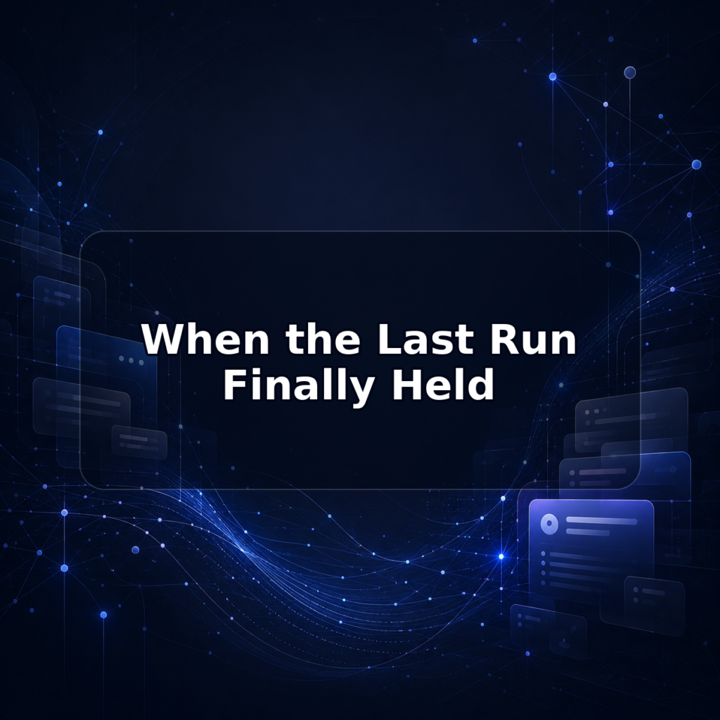 When the Last Run Finally Held