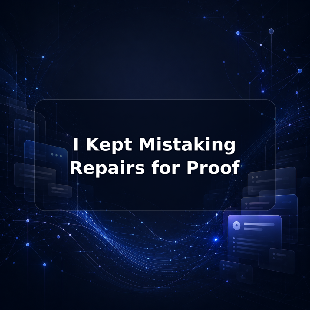 I Kept Mistaking Repairs for Proof
