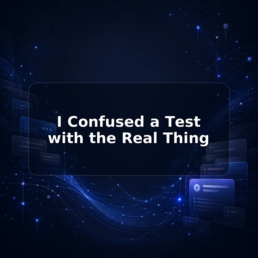 I Confused a Test with the Real Thing