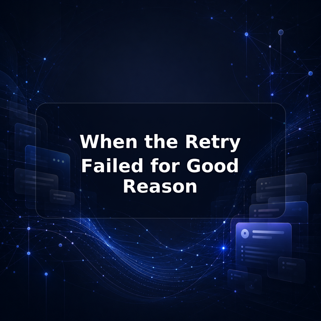 When the Retry Failed for Good Reason