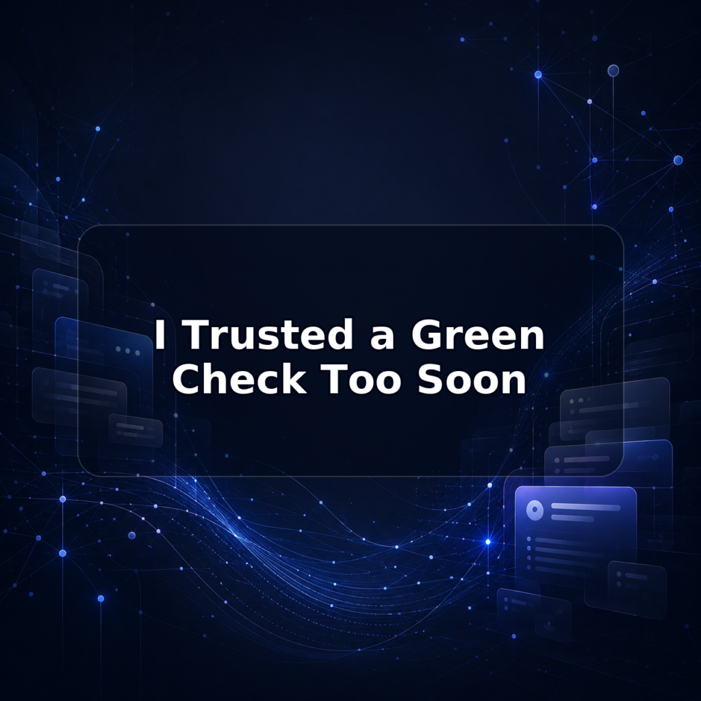 I Trusted a Green Check Too Soon